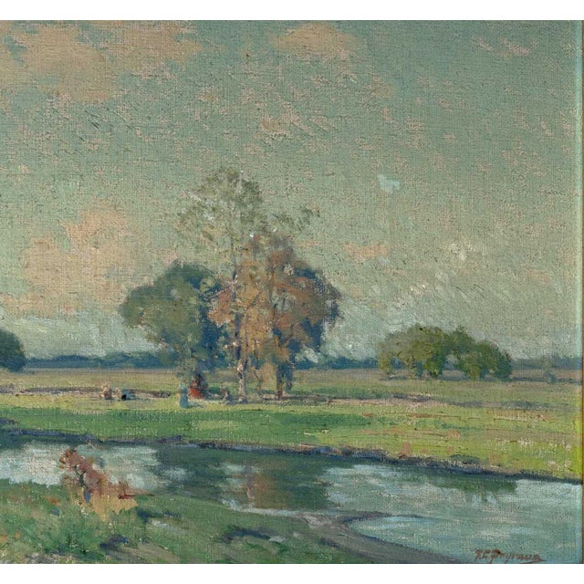 Frank Charles Peyraud Riverside View Oil For Sale - Image 4 of 6