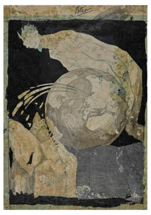 Gabriele Galantara, The World's Heaviness, Lithograph, Early 20th Century