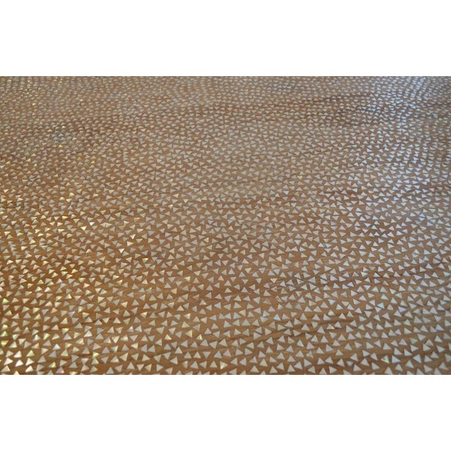 Andrianna Shamaris Impressive Shell Inlay Teak Wood Dining Table For Sale - Image 4 of 18