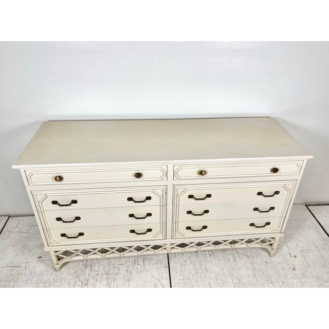 Vintage Ficks Reed 60" Rattan Chest of Drawers For Sale In Tampa - Image 6 of 12