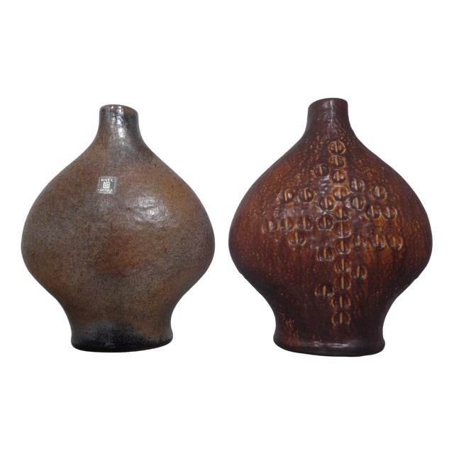 Studio Atelier Ceramic Vases by Gerda Heuckeroth for Carstens Tönnieshof, 1960s, Set of 2 For Sale