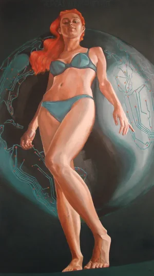 Mihai Florea, Future Worship, Oil on Canvas