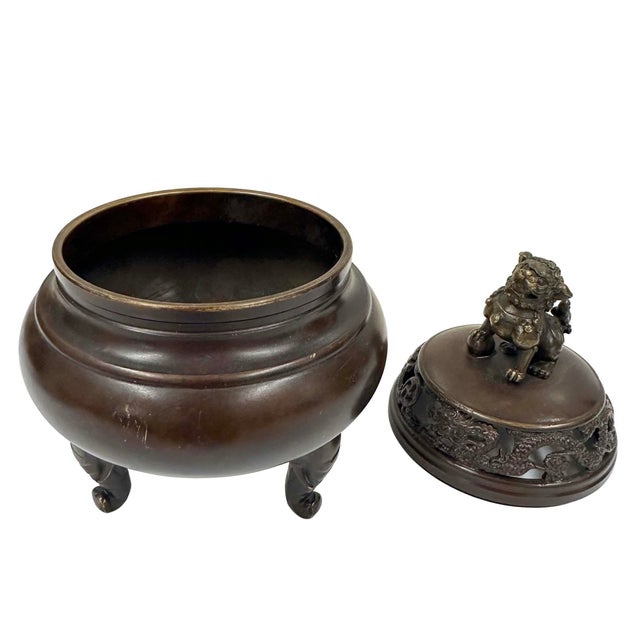 Mid-20th Century Chinese Bronze Tripod Incense Burner (Censer) For Sale - Image 15 of 16