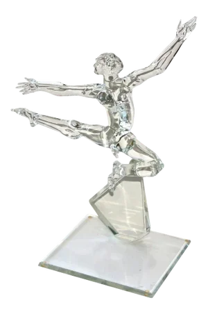 Nude glass male dancer