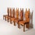 Unique brutalist set of 6 dining chairs made of solid pine wood, Czechoslovakia, 1970s Architect designed furniture. Part...