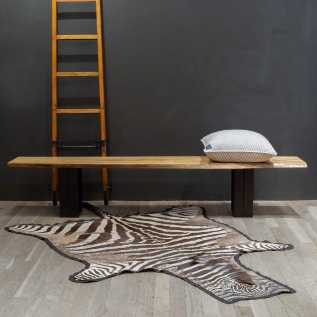 ABOUT This large custom live edge hickory bench is the perfect combination of rustic and modern. It features a reinforced...