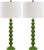 Green 31.5 Inch H Stacked Ball Table Lamp in Green - a Pair For Sale - Image 8 of 8