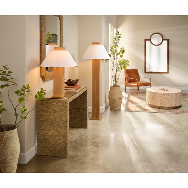 2020s Craftsman Floor Lamp, Natural Oak Veneer For Sale - Image 5 of 6