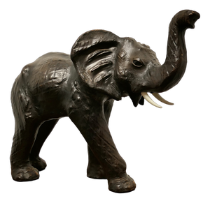Arts and Crafts Elephant Model in Leather, 1930