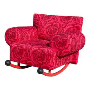 Milo Baughman for Thayer Coggin Prisma Armchair Rocker Lounge, Memphis Era
