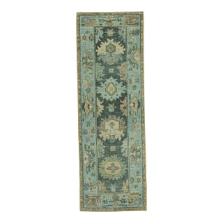Turkish Oushak Rug 2'10" x 8'3" #19027 For Sale