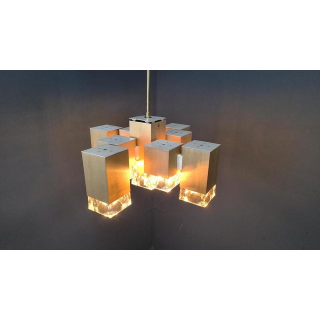 Vintage Cubic Pendant Light by Gaetano Sciolari, 1970s For Sale - Image 9 of 18