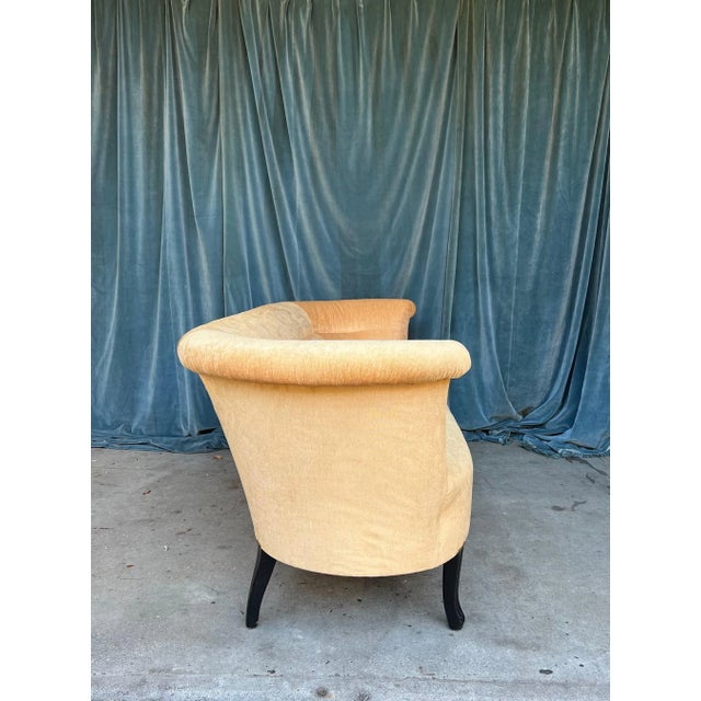 Goldenrod Custom Made Art Deco Style Sofa For Sale - Image 8 of 12