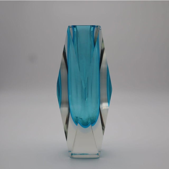 Blue Glass Vase by Flavio Poli for Seguso, Italy, 1980s For Sale - Image 7 of 7