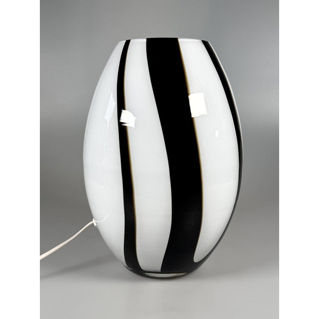 Vintage Glass Table Lamp by Volux, Italy, 1980s For Sale - Image 4 of 16