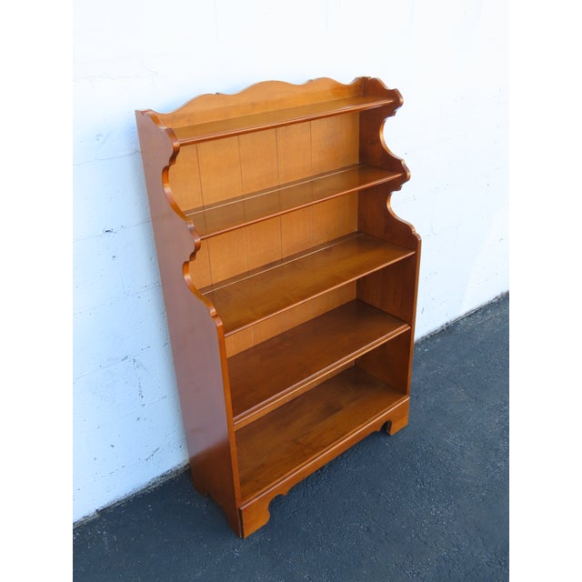 Wood Ethan Allen Solid Maple Shelving Display Cabinet Bookshelf 6910 For Sale - Image 7 of 14