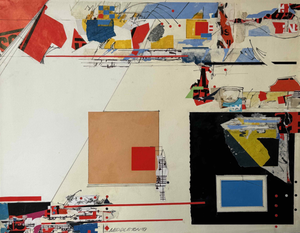 Sam Middleton, Untitled, Drawing Collage and Mixed Media on Paper