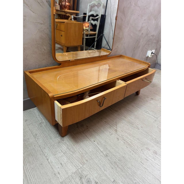 Wood Bauhaus Dressing Table, 1950s For Sale - Image 7 of 10