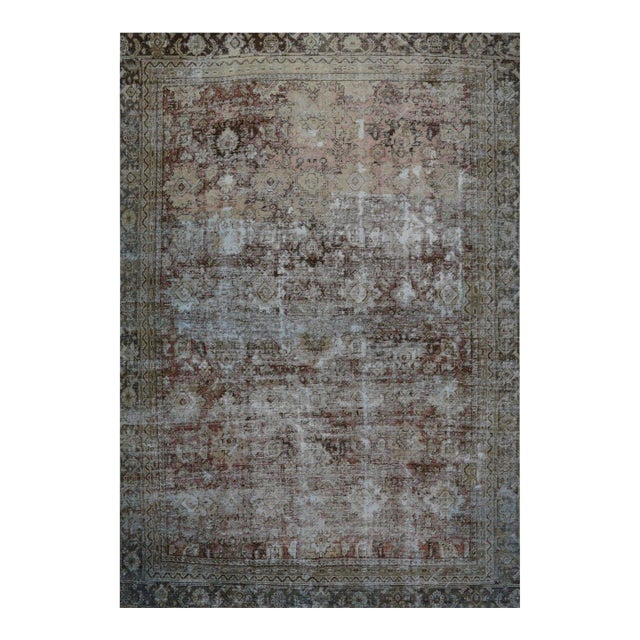 Handwoven Vintage Persian Area Rug 8x12 For Sale