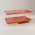 Contemporary Handcrafted Satin Salsa Painted Two-Layer Coffee Table With Brass Bamboo Legs For Sale - Image 3 of 6
