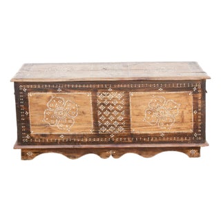 Floral Mandala Mother of Pearl Inlaid Chest For Sale