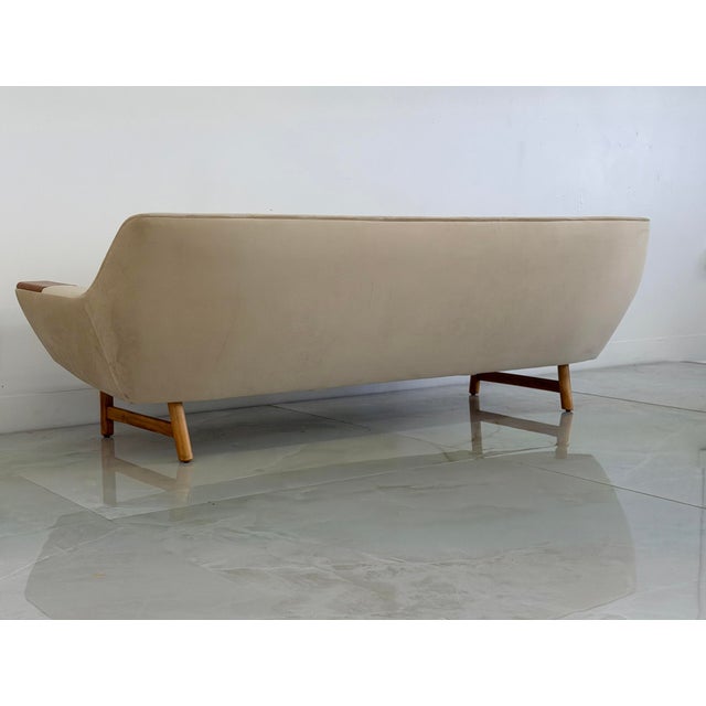Danish Modern Sofa With Teak Paws, Oak H - Base, 1960's, 2 Configurations For Sale - Image 14 of 16