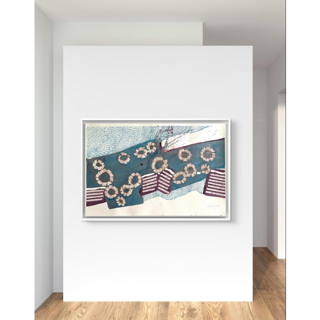 Contemporary Barbara Beck 1986 Abstract Watercolor Painting on Paper - Signed/Dated/Unframed For Sale - Image 3 of 10