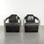 Industrial Black Cowhide Aviator Design Armchairs with Aluminium and Rivets, Set of 2 For Sale - Image 15 of 15
