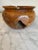 Vintage 1970s Live Edge Handcarved Olivewood Burl Bowl For Sale - Image 11 of 11