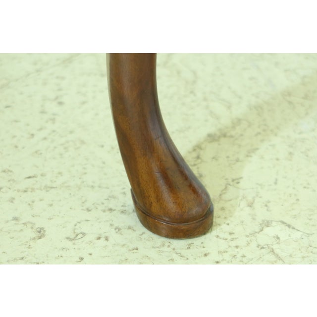 Brown Set of 8 Solid Walnut Bench Made English Style Dining Chairs For Sale - Image 8 of 13