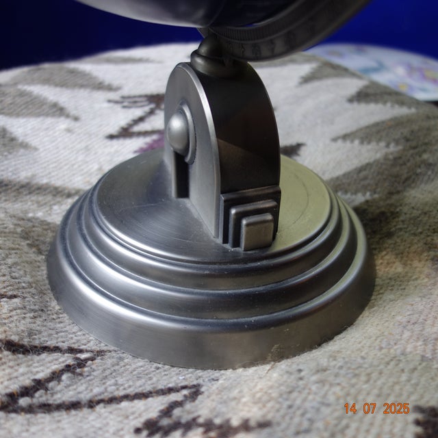 1990s Replogle Globe Art Deco Base, Deep Blue For Sale - Image 14 of 14