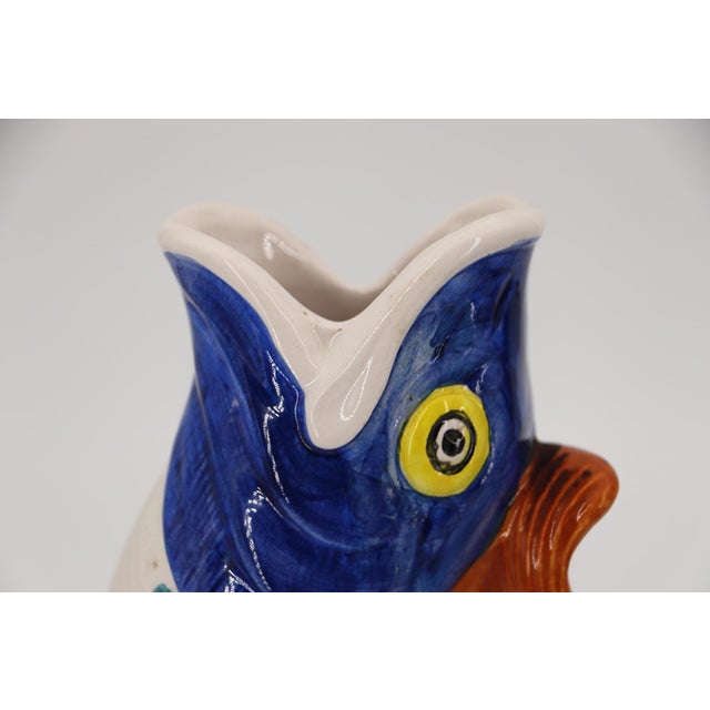 Antique Portuguese Palissy Ware Set of Two Gurgle Jugs, Pitcher, Earthenware For Sale - Image 14 of 18