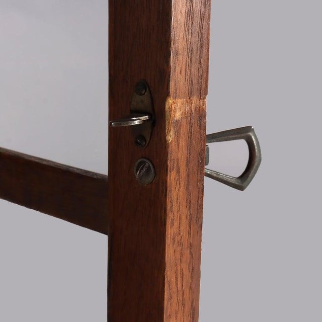 Antique Arts & Crafts Mission Oak 2-Door Bookcase After Stickley C1920 For Sale - Image 12 of 18