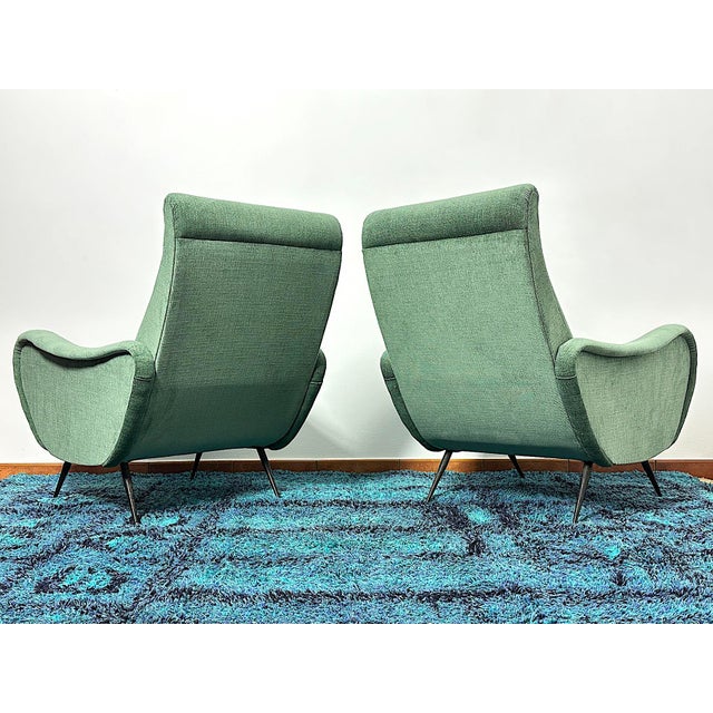 Wood Italian Lady Lounge Chairs Attributed to Marco Zanuso, 1960s, Set of 2 For Sale - Image 7 of 12