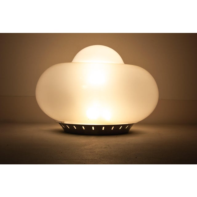 Opaline Murano Glass Mushroom Table Lamp, Italy, 1970s For Sale - Image 4 of 8