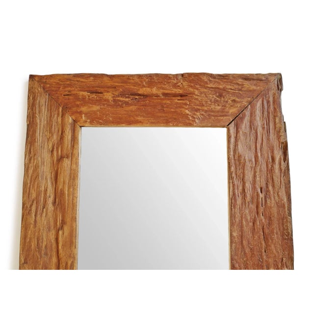 Rustic Rustic Reclaimed Wood Mirror For Sale - Image 3 of 5