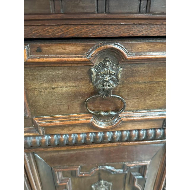 19th Century 19th Century English Jacobean Style Walnut and Oak Two Part Chest of Drawers For Sale - Image 5 of 8