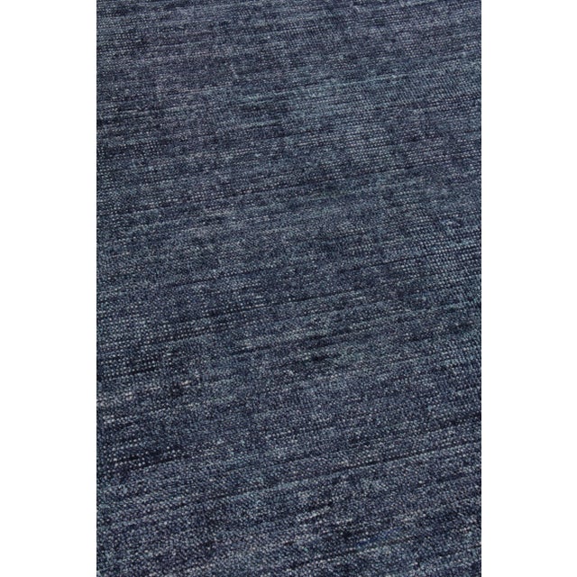 Exquisite Rugs Lincoln Hand loom Bamboo/Silk Blue Rug-10'x14' For Sale In Los Angeles - Image 6 of 8