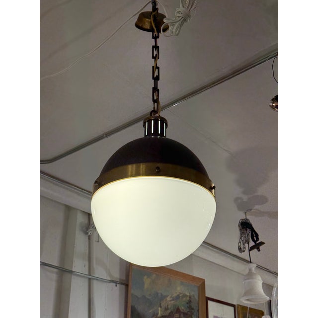 Brass Thomas O’Brien for Visual Comfort Hicks Globe Pendant Light For Sale - Image 8 of 12