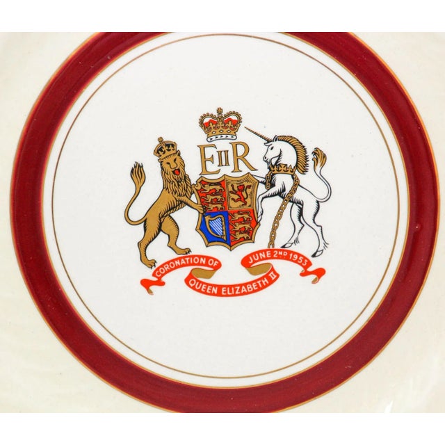 Coronation Plate Queen Elizabeth II June 2nd 1953 Burleigh Ware Burslem