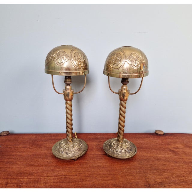 Bronze and Brass Table Lamps, 1890s, Set of 2 For Sale - Image 17 of 17