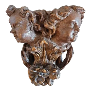 18th Century German Baroque Period Architectural Carved Putti Corbel