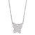 New 0.20ctw Diamond Butterfly Pendant Necklace 14k Gold Cable Chain 17"-18" For Sale