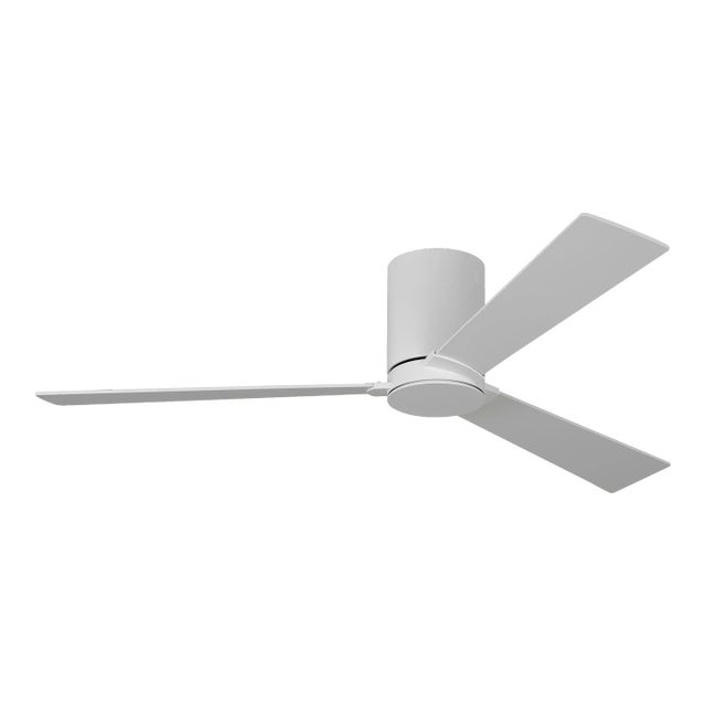 Visual Comfort Fan Rozzen Hugger 52" Ceiling Fan in Matte White For Sale