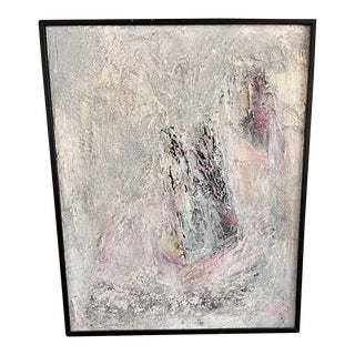 Geri Taper (Braunstein) 1968 Abstract Acrylic Painting Titled 'Hidden Image' For Sale