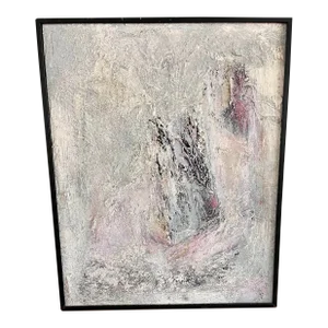Geri Taper (Braunstein) 1968 Abstract Acrylic Painting Titled 'Hidden Image'