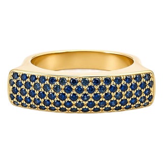 David Vangelder of Paris 18k Rose Gold Sapphire Ring, Size 6.5 For Sale