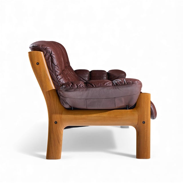 Brown Ekornes Mid Century Norwegian Teak and Leather Montana Sofa For Sale - Image 8 of 9