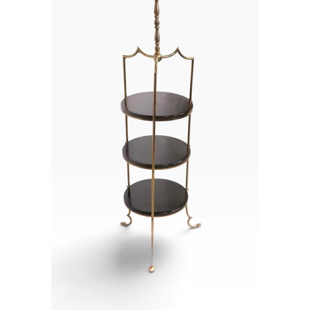 Mid 20th Century Regency Three Tier Floor Lamp Shelf For Sale - Image 10 of 13
