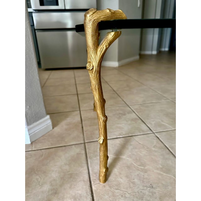 P.E.Guerin Faux Bois Gilt Bronze Cocktail Table For Sale - Image 14 of 17